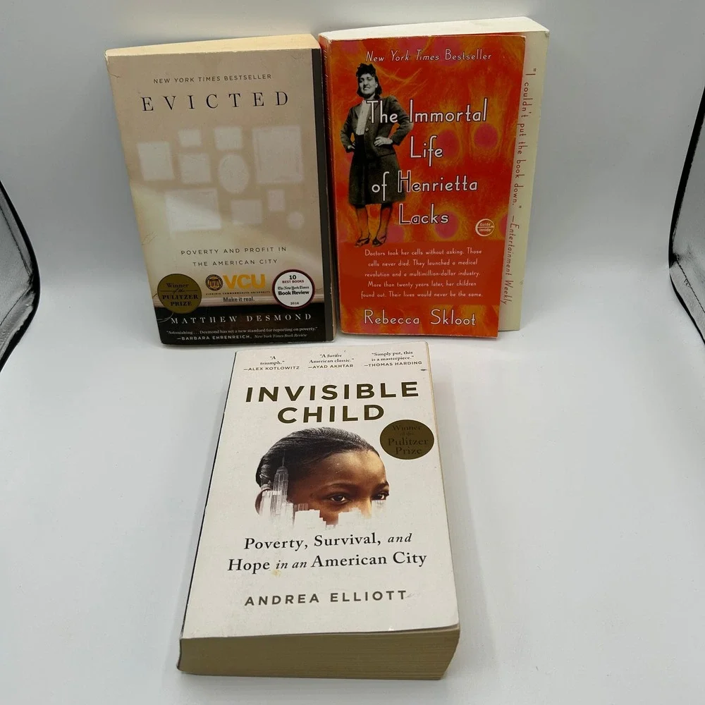 Social Justice Book Bundle Evicted Invisible Child Immortal Life Henrietta Lacks